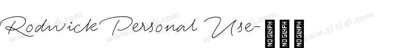 Rodwick Personal Use字体转换
